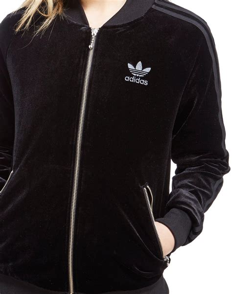 original adidas black jackets|Adidas original black velvet jacket.